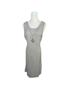 VTG R&M Richards Tie Back Sheath Dress Attached Necklace 12 Petite